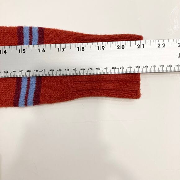 NWOT J. CREW Sweater XS Oversized Wool Alpaca Stripe Red Split-Sides Soft - Picture 8 of 8